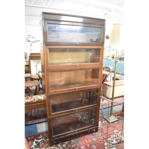 548 - A Vintage Five Section Globe Wernicke Style Glazed Bookcase, 86cm wide