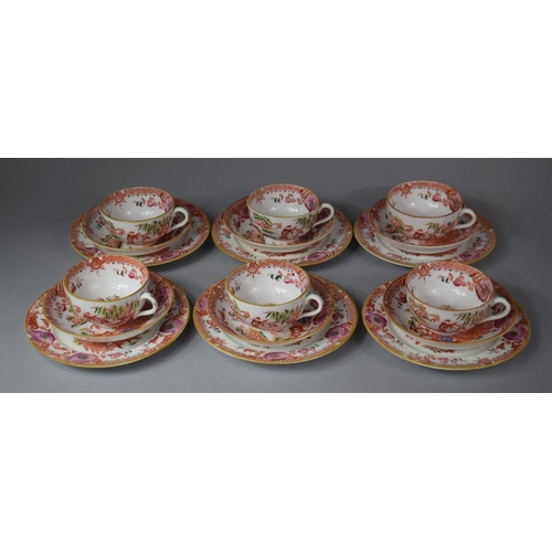 310 - A Transfer Chinoiserie Pattern Tea Set to comprise Six Cups, Six Saucers, Side Plates Etc