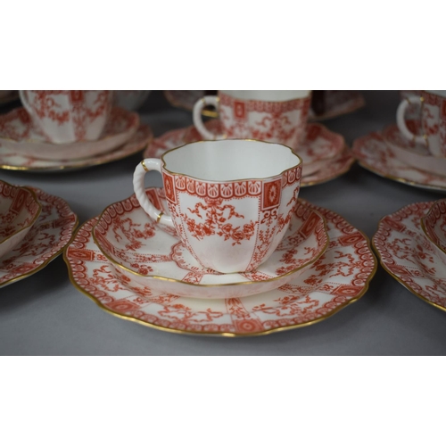 311 - A Royal Crown Derby Teaset to comprise Twelve Saucers, Twelve Side Plates, Two Cake Plates, Twelve C... 