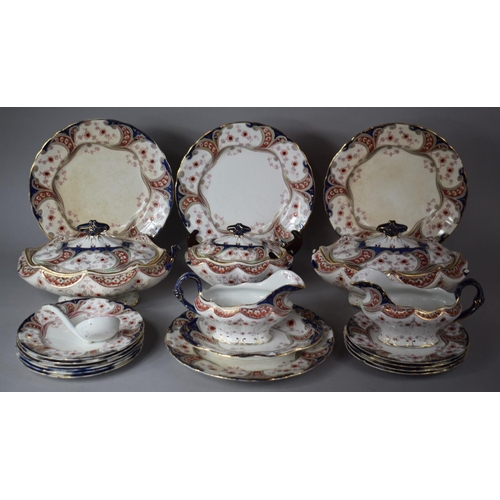 312 - A Burgis and Leigh Richmond Pattern Part Dinner Service to comprise Four Large Plates, Ten Side Plat... 