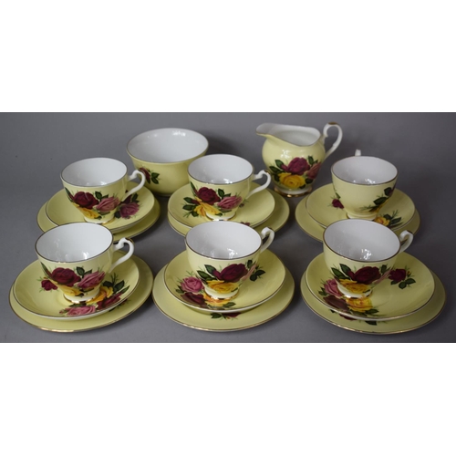 317 - An Imperial Floral Pattern Tea Set to comprise Six Saucers, Six Side Plates, Six Cups, Milk, Sugar