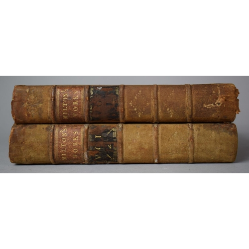 352 - Two 18th Century Leather Bound Editions of Milton's Work: Paradise Regain'd. Poem in Four Books........ 