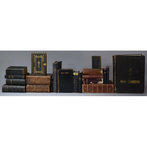 357 - A Collection of 19th Century Bible and Prayer Books to Include a Tooled Leather and Brass Clasped Ed... 