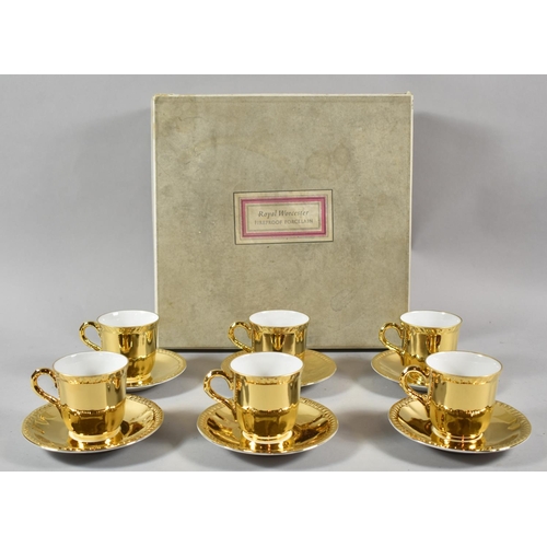 375 - A Boxed Royal Worcester Gilt Coffee Set