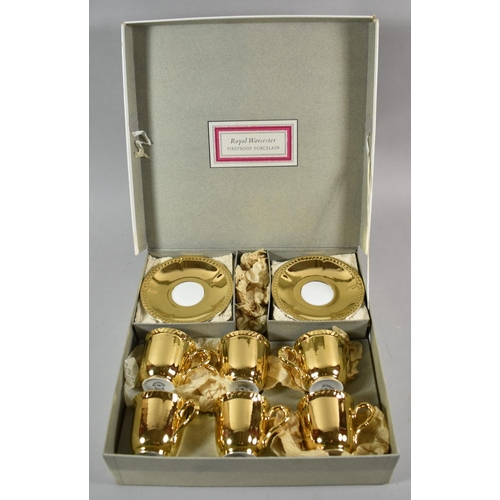 375 - A Boxed Royal Worcester Gilt Coffee Set