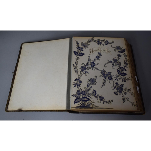 190 - A Late Victorian Photograph Album, Empty, Missing Clasp, 29cm high