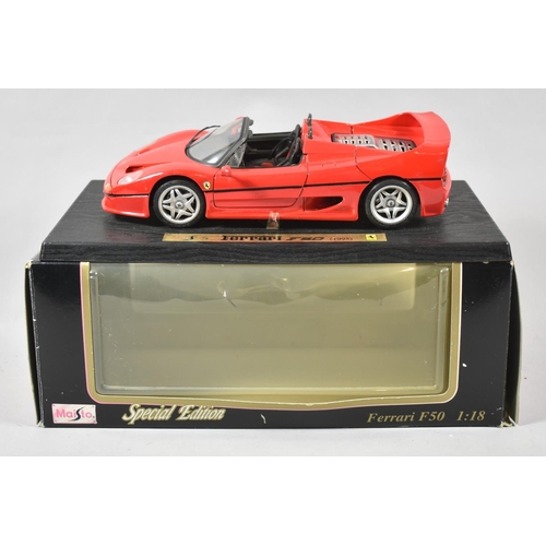 200 - A Boxed Maisto Die Cast Model of a Ferrari F50 (1995)