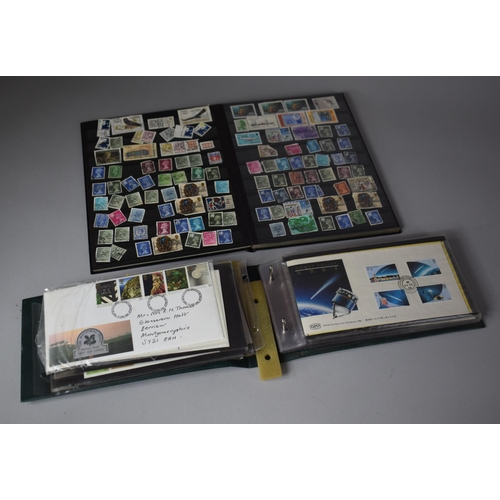 229 - A Ring Binder Containing First Day Covers Together with a Stamp Stock Book and Contents