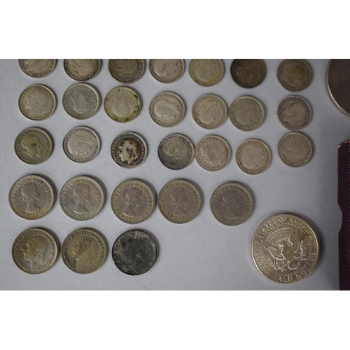 241 - A Collection of Various British Coins and Festival of Britain Medal to Include George III Threepenny... 