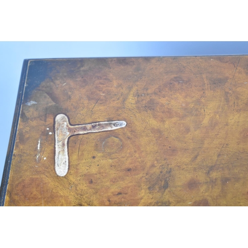 27 - An Edwardian Walnut Serpentine Front Side Table with Single Long Drawer on Extended Cabriole Support... 