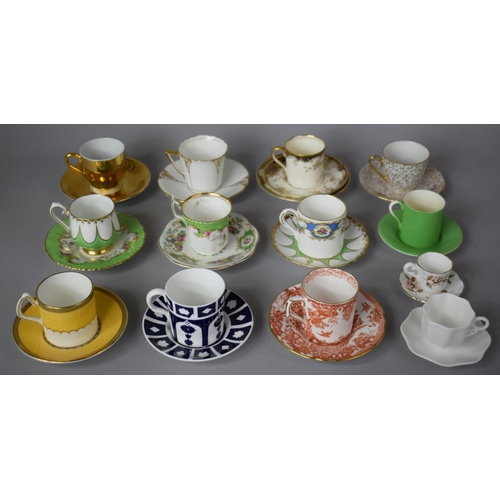 273 - A Collection of Various Cabinet Coffee Cans and Saucers (Eleven in total) To include Coalport, Royal... 