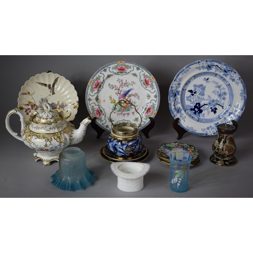 281 - A Collection of Various 19th Century and Later Ceramics and Glassware to include Teapot (Loss to Spo... 