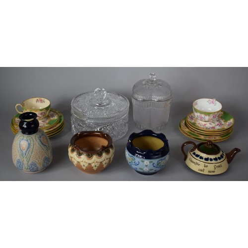 286 - A Collection of Various Ceramics and Glassware to include Ropyal Doulton, Minto Exotic Bird Teacups ... 