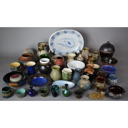 293 - A Collection of Various Studio Pottery to include Vases, Bowls, Ornaments Etc