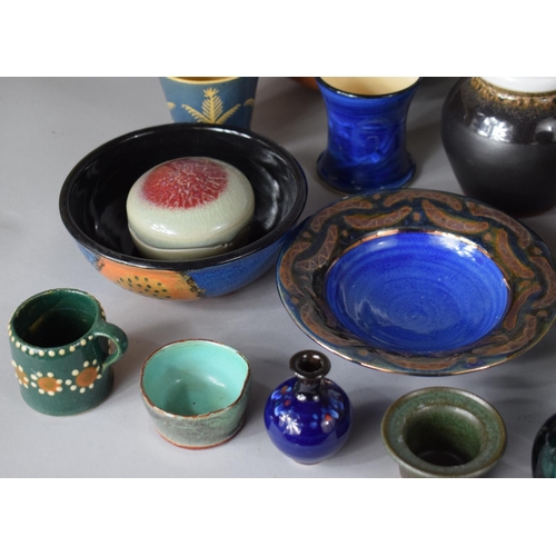 293 - A Collection of Various Studio Pottery to include Vases, Bowls, Ornaments Etc