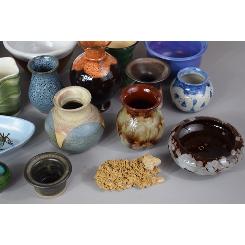 293 - A Collection of Various Studio Pottery to include Vases, Bowls, Ornaments Etc