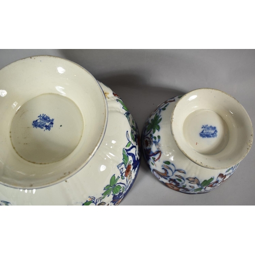 330 - Two Imari Pattern Amherst Bowls, 30cm and 19.5cm Diameter