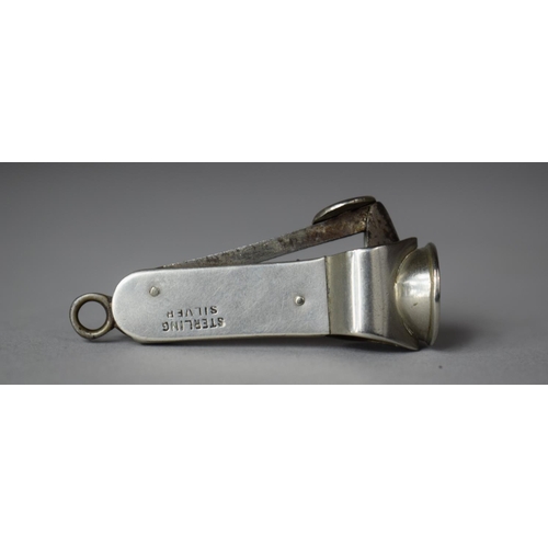 357 - A Sterling Silver Cigar Cutter, 4cm Long