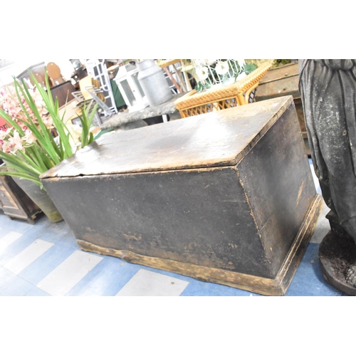 421 - A Late 19th Century Two Division Feed or Storage Bin with Hinged Lid, 122cm Wide