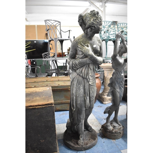 422 - A Reconstituted Stone Figure of Classical Maiden, 116cm High