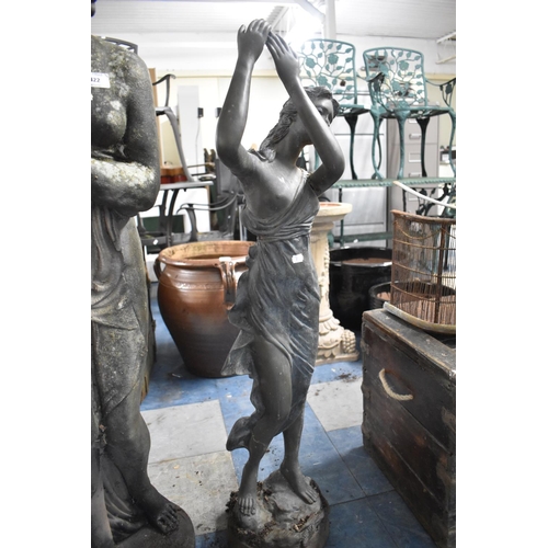 423 - A Cast Resin Study of Water Carrier Maiden, Missing Vase, 103cm high