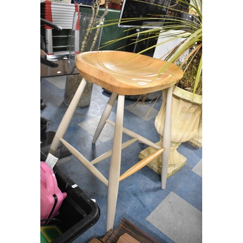 446 - A Very Large Seated Modern Kitchen Barstool, 50.5cm Wide