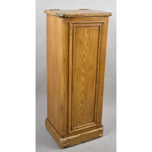 533 - A 19th Century French Pine Bread Bin with Hinged Lid, 87cm high