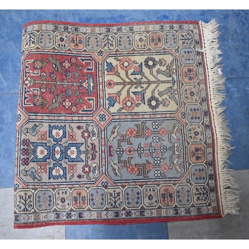 534 - A Patterned Woollen Hearth Rug, 120x64cm