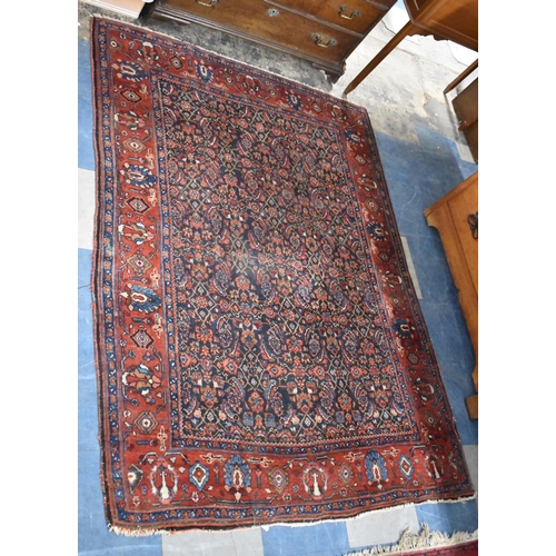 546 - An Antique Handmade Bidjar Rug, 180x185cm