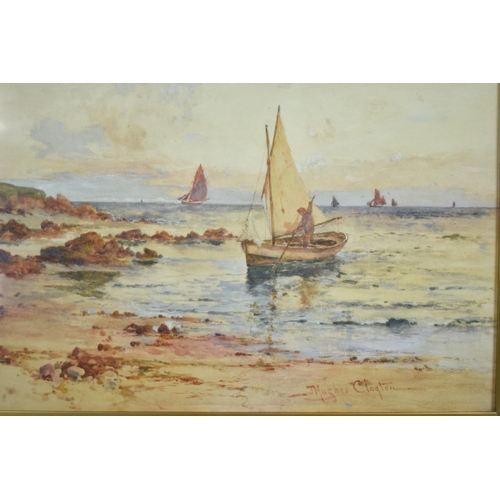 111 - A Gilt Framed Watercolour Depicting Fishing Boat on Beach, Signed for Joseph Hughes Clayton (1890-19... 