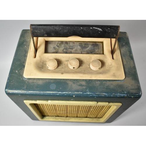 137 - An Art Deco Radio in Need of Attention, 28cm wide