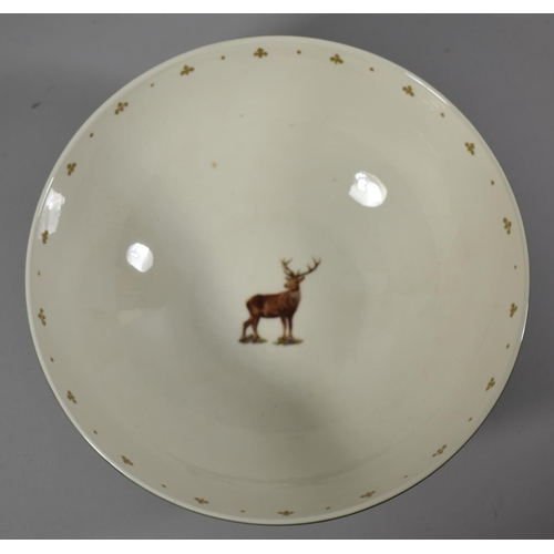 143 - A Boxed Spode Glen Lodge Bowl Decorated with Stag, 24cm Diameter