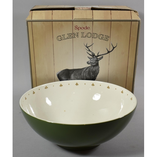 143 - A Boxed Spode Glen Lodge Bowl Decorated with Stag, 24cm Diameter