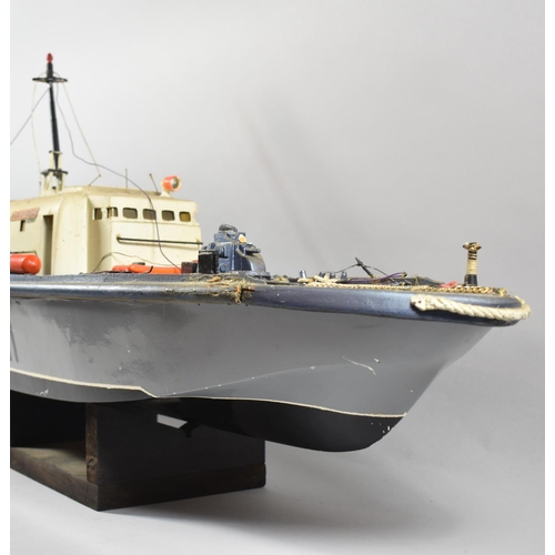 176 - A Mid/Late 20th Century Fibreglass Radio Controlled Model of a Torpedo Boat, 90cm Long, No Controlle... 