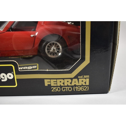 179 - Two Burago Diecast Models of Ferrari 250GTO (1962) and Ferrari 250 Testa Rossa (1957)