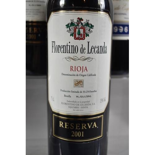 84 - A Collection of Six Bottles of Rioja to Include 2x1996 Imperial, 4x2001 Florentino Du Locanda