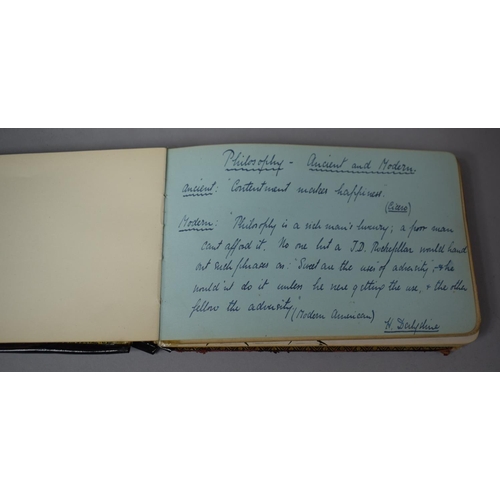 102 - A Late 19th/Early 20th Century Autograph Book Containing Drawings, Watercolours Etc, Together with a... 