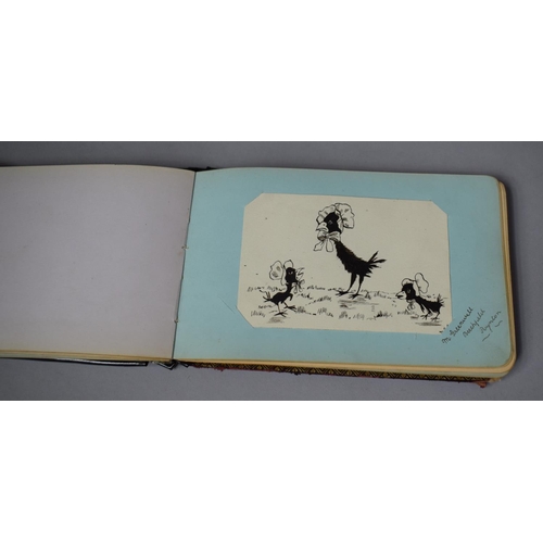 102 - A Late 19th/Early 20th Century Autograph Book Containing Drawings, Watercolours Etc, Together with a... 