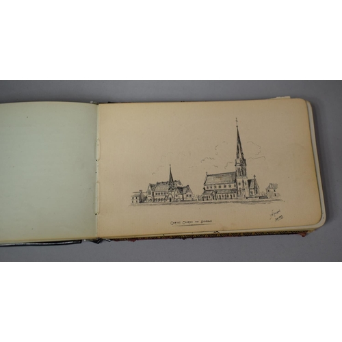 102 - A Late 19th/Early 20th Century Autograph Book Containing Drawings, Watercolours Etc, Together with a... 