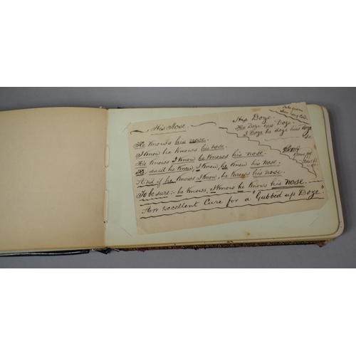 102 - A Late 19th/Early 20th Century Autograph Book Containing Drawings, Watercolours Etc, Together with a... 