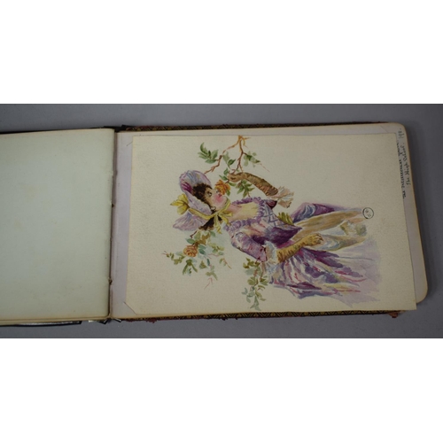 102 - A Late 19th/Early 20th Century Autograph Book Containing Drawings, Watercolours Etc, Together with a... 