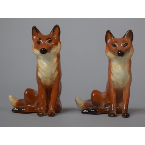 170 - Two Beswick Seated Foxes