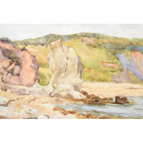 183 - A Gilt Framed Watercolour Depicting Beach View by Joseph Andrews, 45x27cms