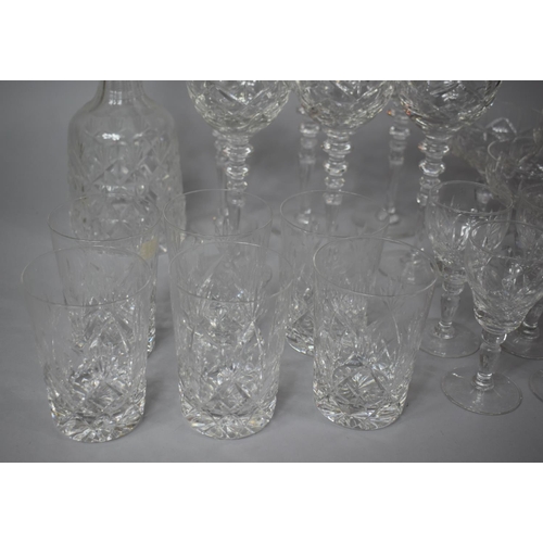 210 - A Collection of Various Glassware to include Wines, Champagnes, Sherries, Tumblers, Decanter Etc (So... 