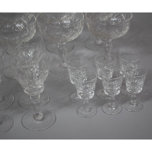 210 - A Collection of Various Glassware to include Wines, Champagnes, Sherries, Tumblers, Decanter Etc (So... 