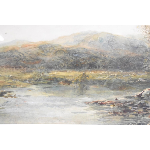 220 - A Large Gilt Framed Watercolour, The River at Conwy, at Betws y Coed by Albert Pollitt, 1916, 65x42c... 