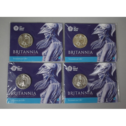 287 - A Collection of Four Royal Mint Fine Silver £50 Pound Coins, Britannia 2015