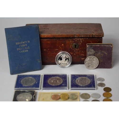 297 - A Collection of Various British Crowns, Festival of Britain Medal, Various First Decimal Coins Sets ... 