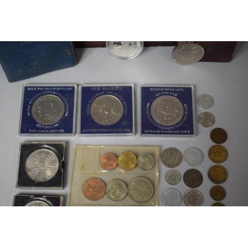 297 - A Collection of Various British Crowns, Festival of Britain Medal, Various First Decimal Coins Sets ... 