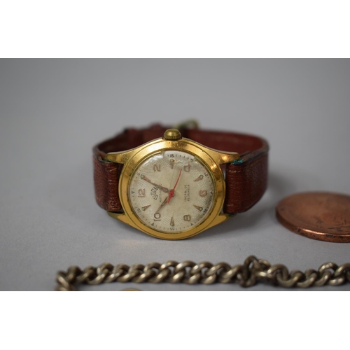 300 - A Vintage Gents Automatic Gigon 25 Jewel Incabloc Wrist Watch (AF) together with a Silver Chain Etc